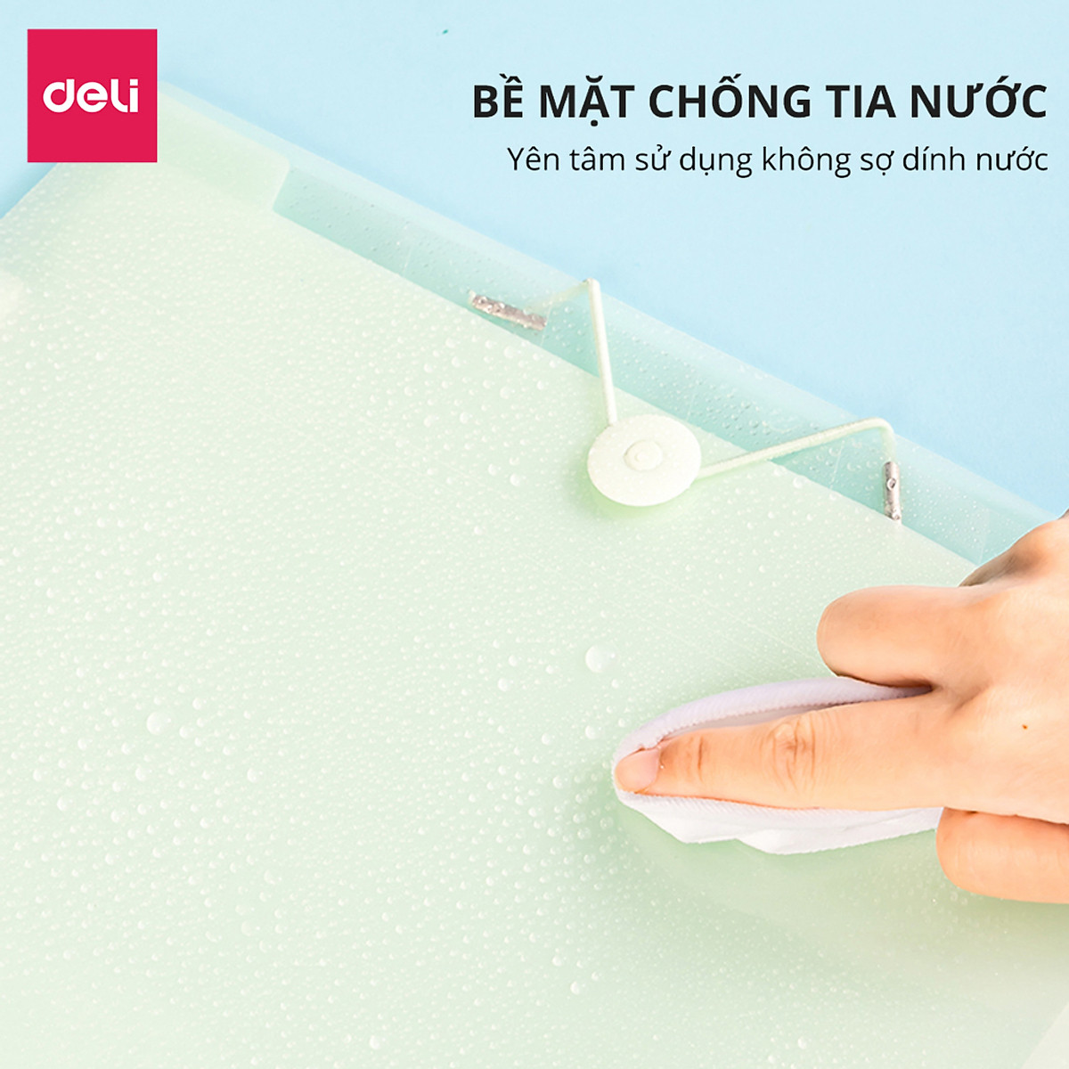Cặp Túi Đựng Tài Liệu A4 Deli File Đựng Tài Liệu Hồ Sơ 8 Ngăn Túi Hồ Sơ Văn Phòng File Lưu Trữ Đa Năng Nhiều Màu Pastel