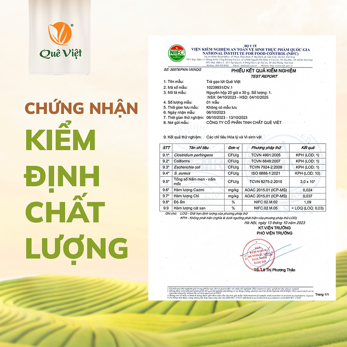 Combo 3 hộp trà gạo lứt + tặng cốc gốm sứ Bát Tràng cao cấp - Hộp 600g( 30gx 20 túi)