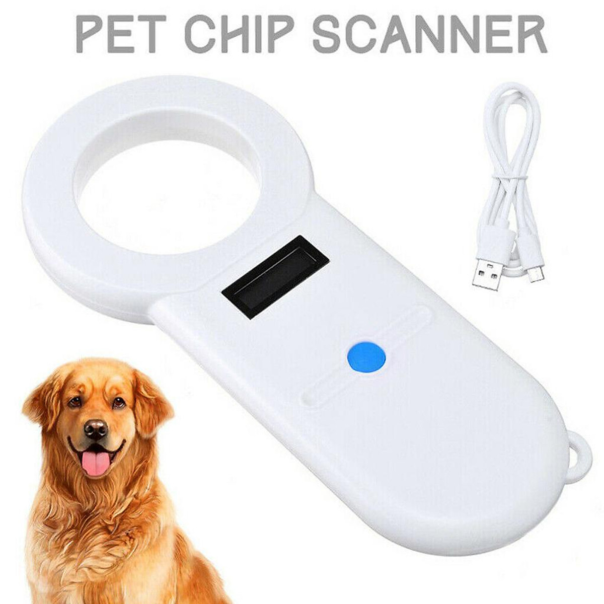 Animal Chip ID Scanner, USB Rechargeable ID Reader Mini Microchip Pet Tag  Scanner with OLED Display