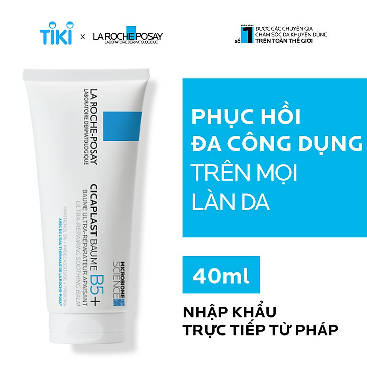 Kem dưỡng hỗ trợ làm dịu & phục hồi da La Roche-Posay Cicaplast Baume B5+ 40ml