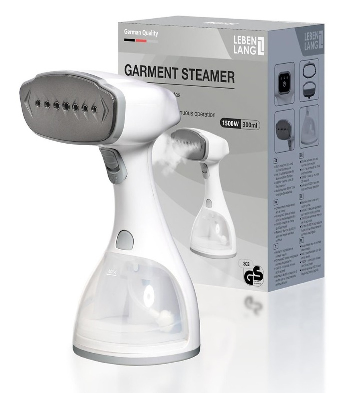 Bàn Là Hơi Nước Cầm Tay Lebenlang LBD528 công suất 1500W-300ML làm nóng nhanh - Hàng chính hãng