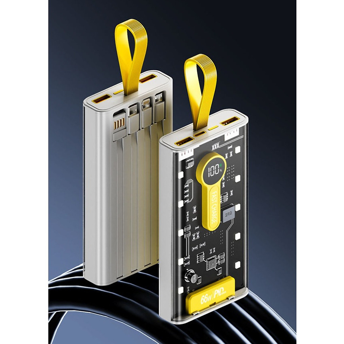 Sạc Dự Phòng 20000mAh - 66W Siêu nhanh sạc nạp dùng bộ vi mạch thế hệ mới - Hàng nhập khẩu