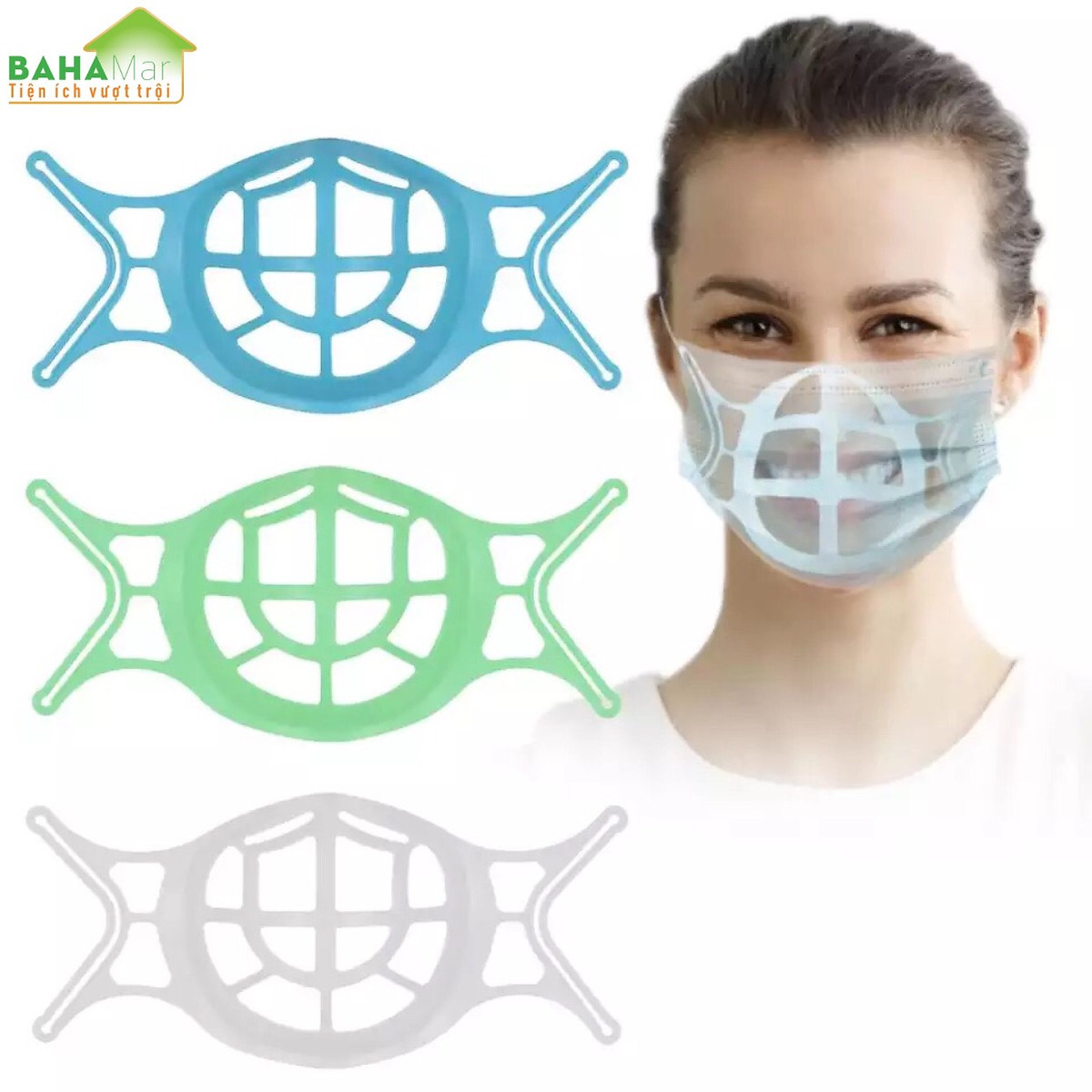 KHUNG ĐỠ 3D ĐEO KHẨU TRANG THOÁNG KHÍ, LÓT CHỐNG TRÔI SON HIỆU QUẢ