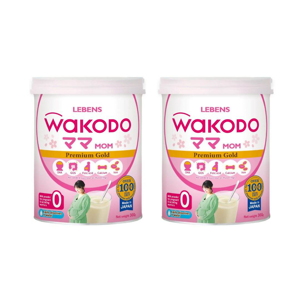 Bộ 2 Lon Sữa Bột Wakodo Mom - 300g