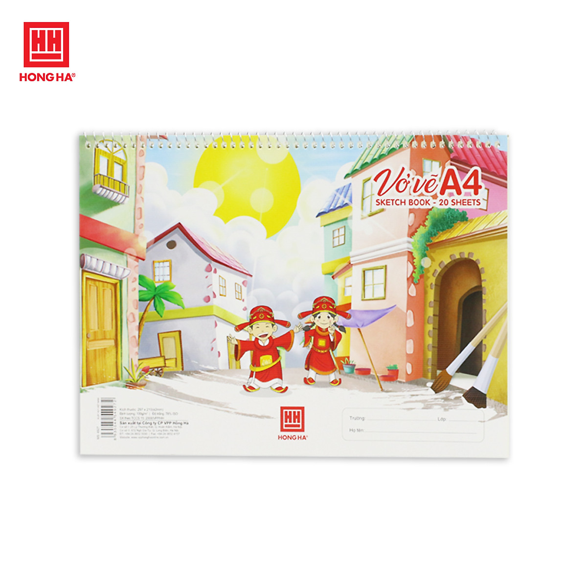 Vở Vẽ Lò Xo A4 Trạng Nguyên Hồng Hà 20 tờ - 4927