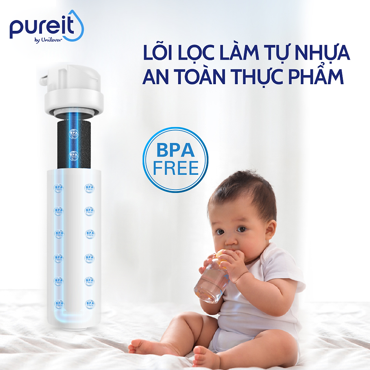 Máy lọc nước Pureit Tanka Âm tủ bếp với Công suất RO 5,000L , Hàng chính hãng