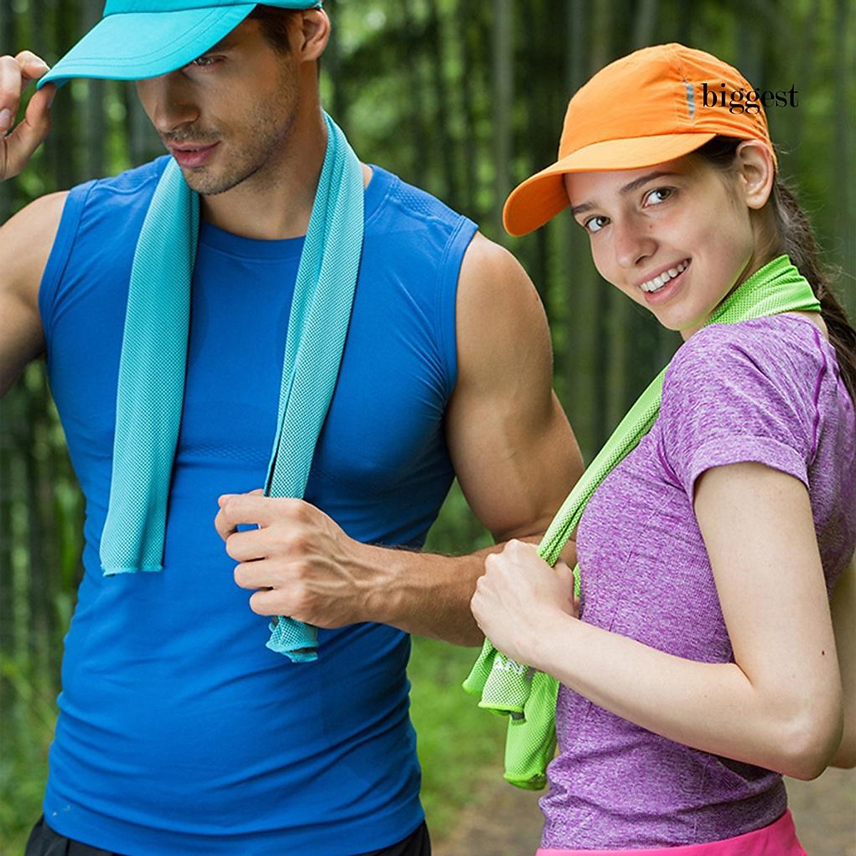 showpoweram Cooling Towel Delicate Touch Long Lifespan Microfiber Sports Cold Ice Towel for Fitness