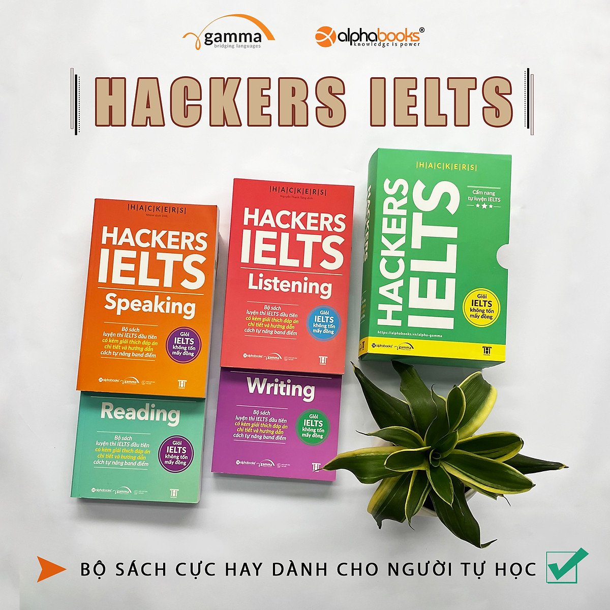 Combo Trọn Bộ 4 Cuốn Hackers IELTS (Listening + Reading + Speaking + Writing)