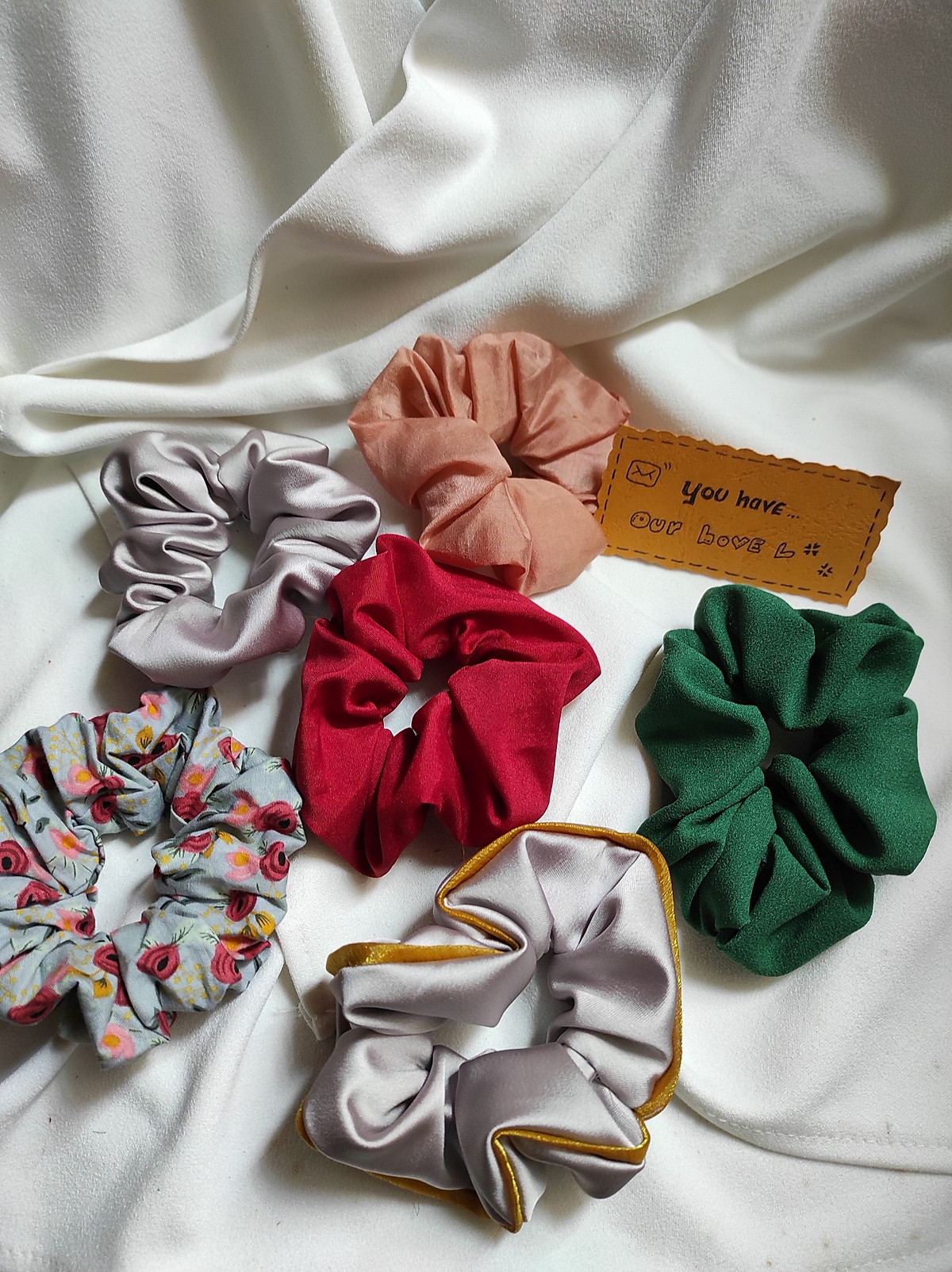 Dây buộc tóc Scrunchies vải lụa satin sản xuất tại Việt Nam dây cột tóc  lụa  Bảng màu 2  Lazadavn