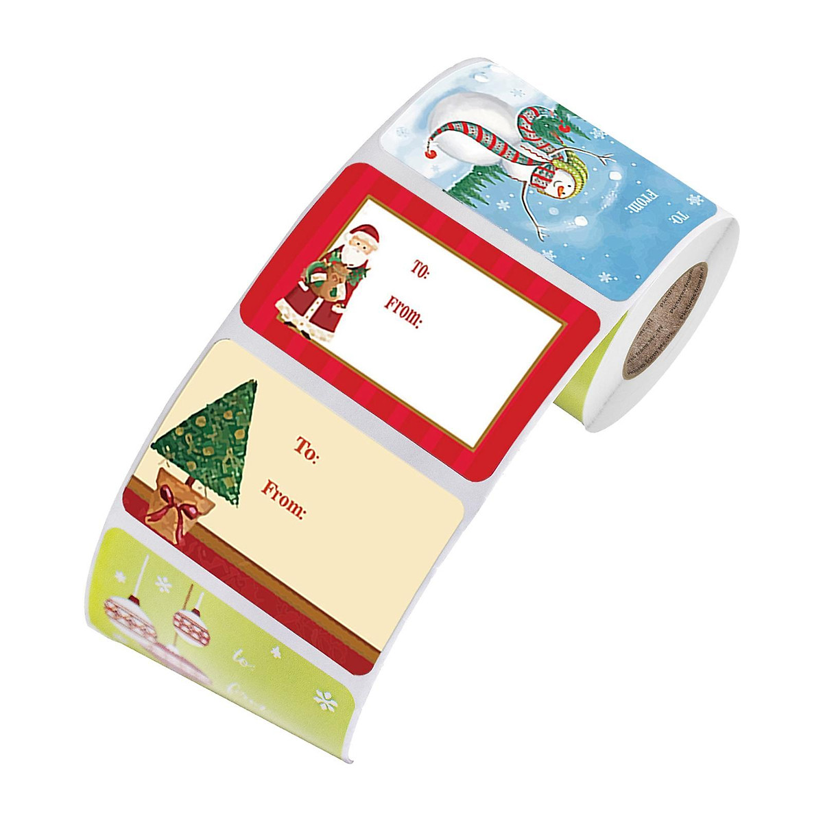 250pcs Christmas Sticker Rolls, Cartoon Christmas Theme Stickers ...