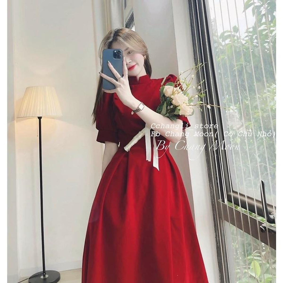 Đầm xòe dự tiệc cổ tàu  B5416