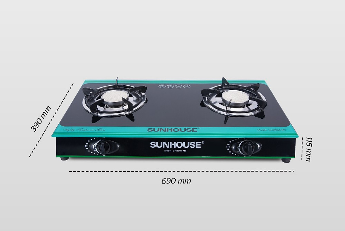 Bếp Gas Hồng Ngoại Đôi Sunhouse SHB004MT - Hàng chính hãng