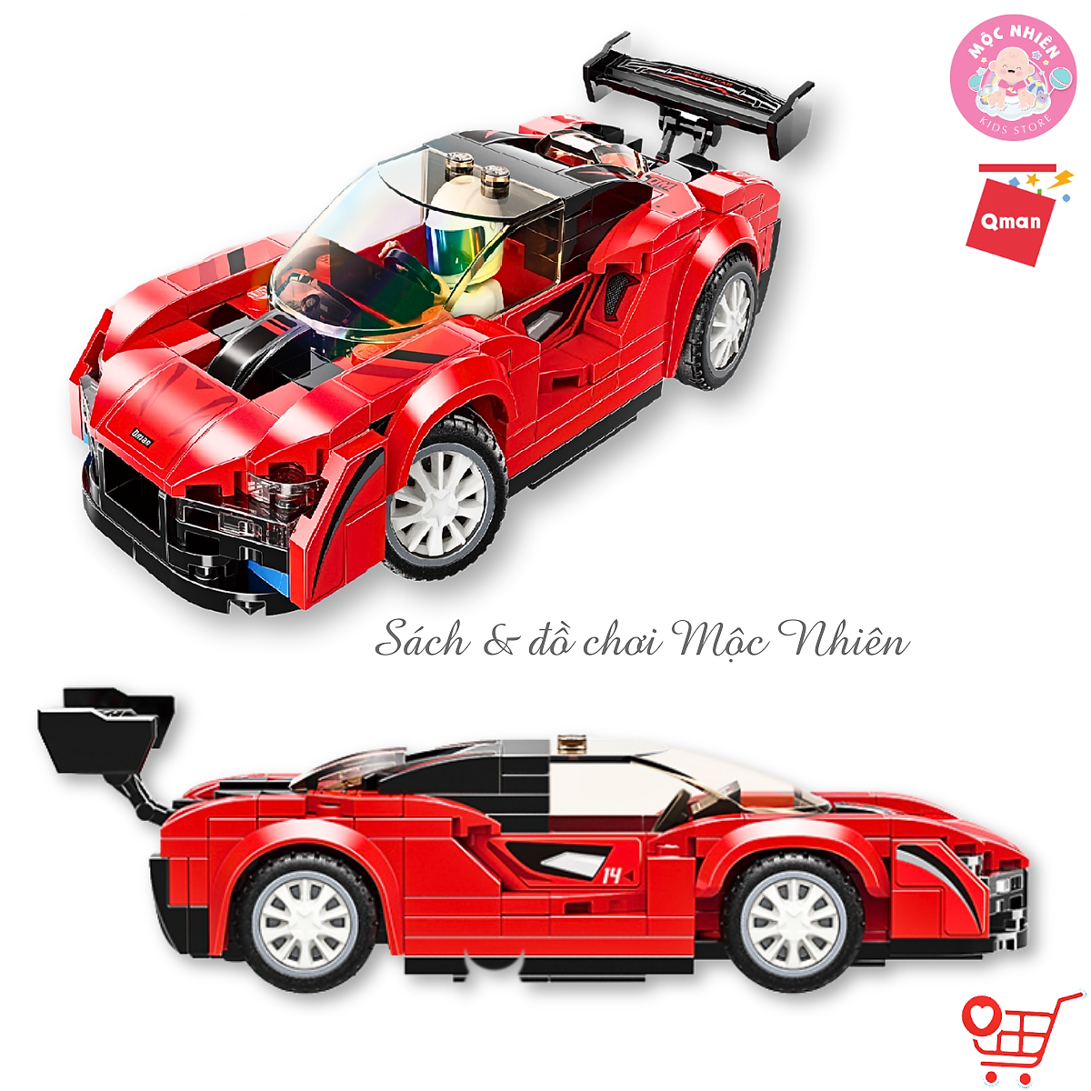 Đồ chơi xếp hình lắp ráp Qman - Các loại xe đua (nhiều mẫu) - Dành cho bé từ 6 tuổi