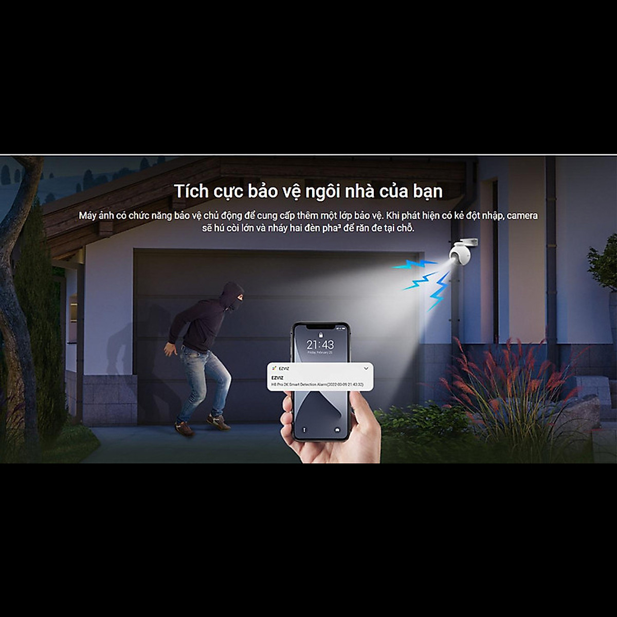 Camera IP WiFi Ngoài Trời EZVIZ H8 2K (2304 × 1296p) - Hàng chính hãng