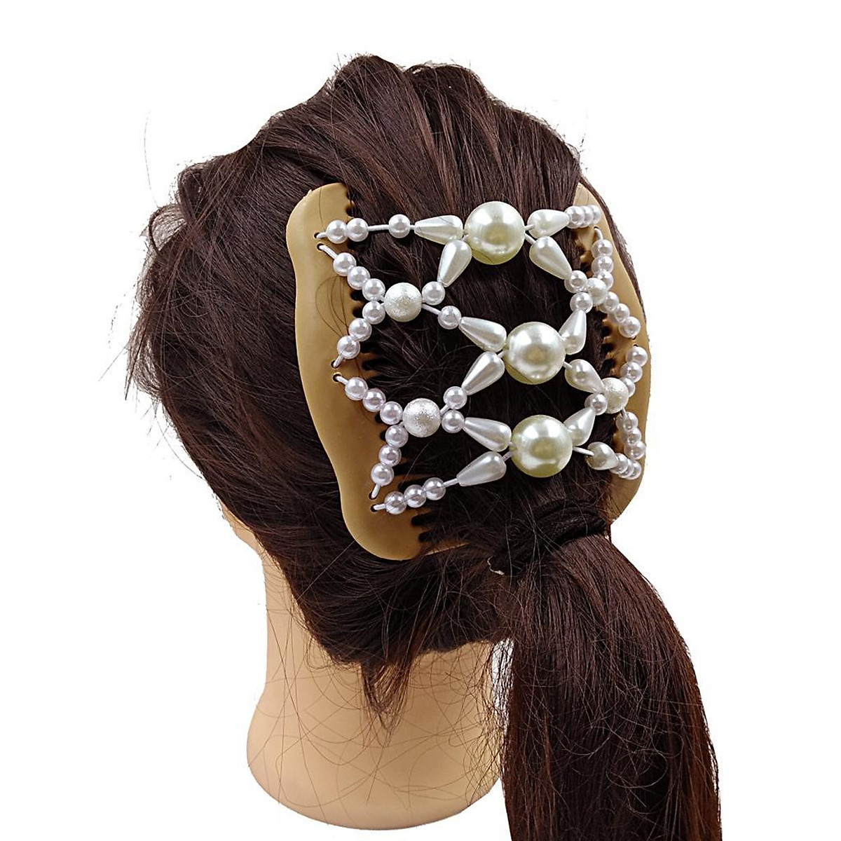 Mua 2 Pcs Women's Magic Hair Combs Clips Elastic Beaded Updo Tools Hair Styling tại Magideal2 Mua 2 Pcs Women's Magic Hair Combs Clips Elastic Beaded Updo Tools Hair Styling tại Magideal2