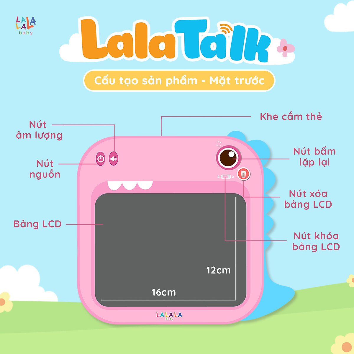 Máy Đọc Thẻ Song Ngữ Lalatalk Kết Hợp Bảng Viết Tự Xóa Thông Minh Lalala Baby