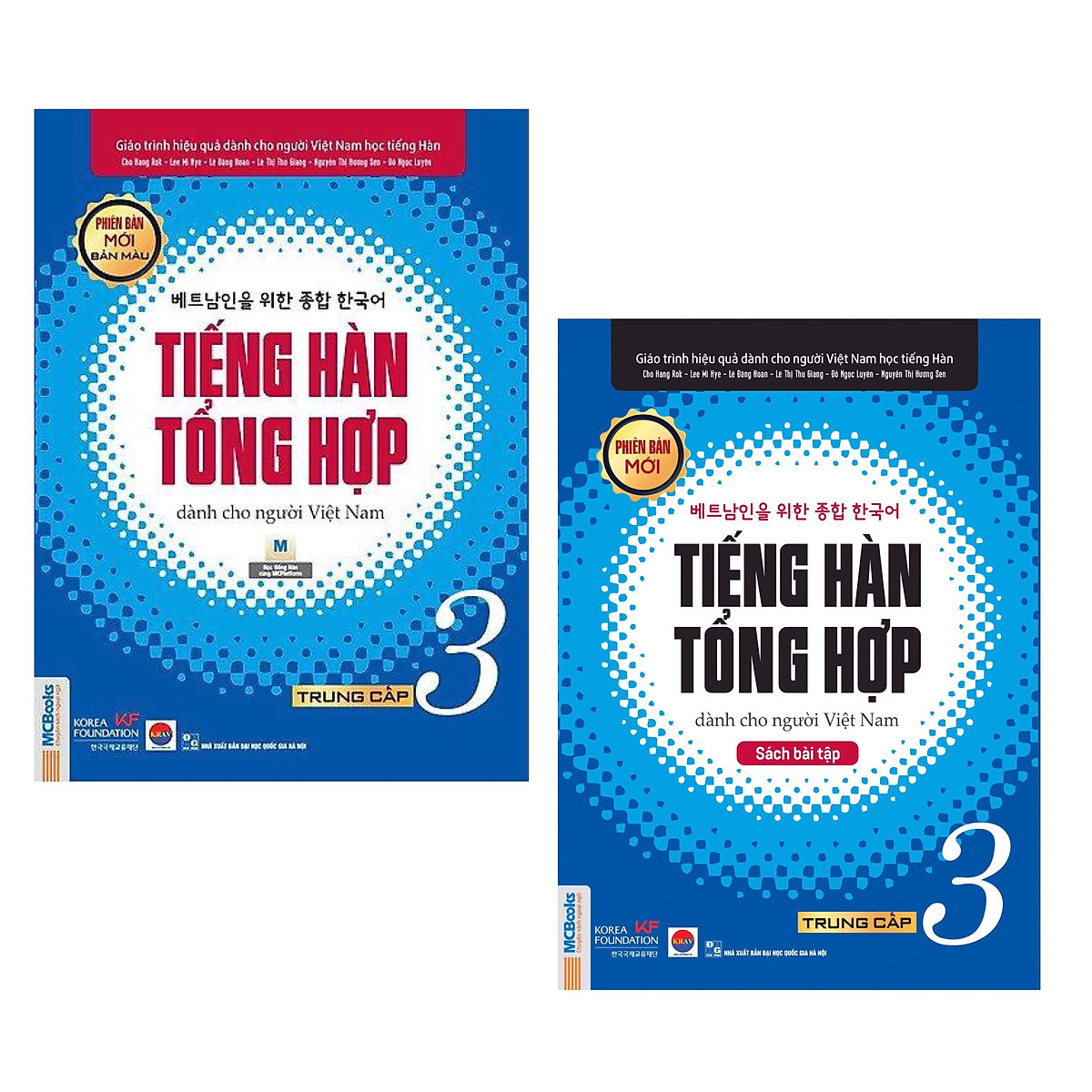 Combo Giáo Trình Tiếng Hàn Tổng Hợp Trung Cấp Dành Cho Người Việt Tập 3 (Sách Giáo Khoa + Sách Bài Tập) - In Màu / Phiên Bản Mới