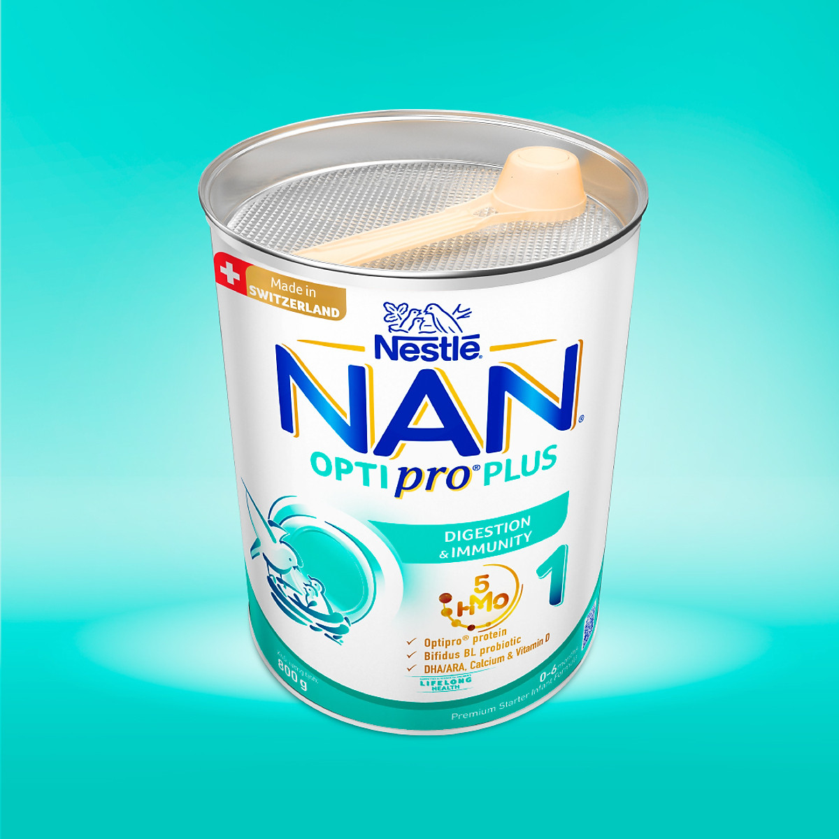 Thùng 6 lon Sản Phẩm Dinh Dưỡng Nestlé NAN OPTIPRO PLUS 1 800g/lon