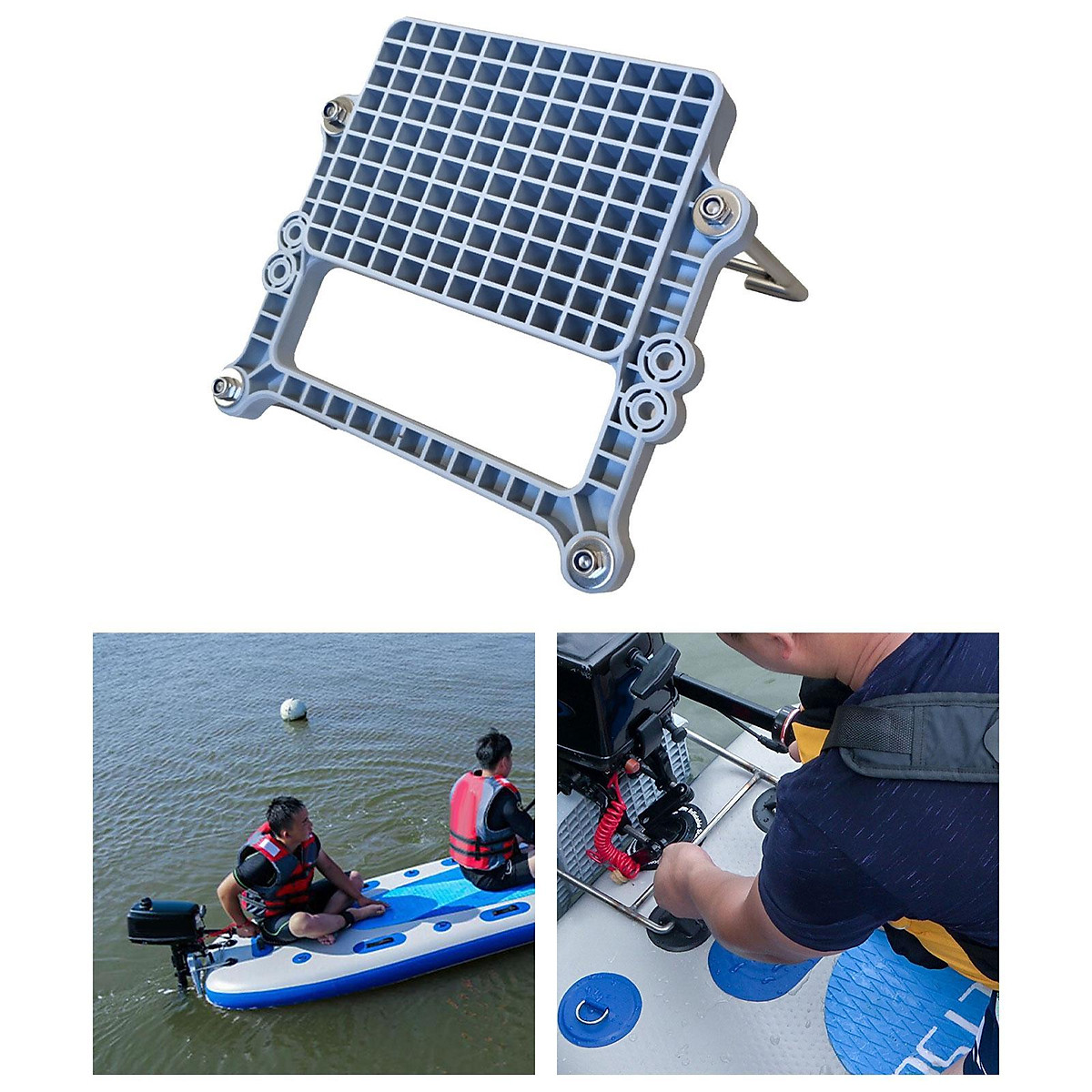 thumbnail image 2 of Heavy Duty Stainless Steel Outboard Motor Bracket - Holds 7.5 To 20HP 2-Stroke Motors, 110lb Capacity, Adjustable 2 of 13