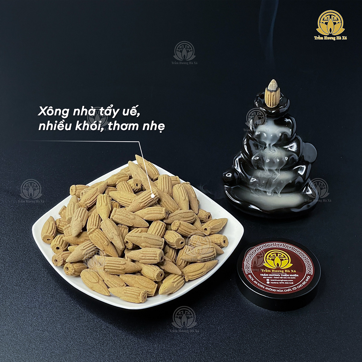 Nhang nụ trầm hương đốt xông nhà tẩy uế HÀ XÁ đồ thờ cúng phong thủy, xua đuổi vận xui, thu hút nguồn năng lượng tích cực, thanh lọc không khí, an toàn cho sức khỏe