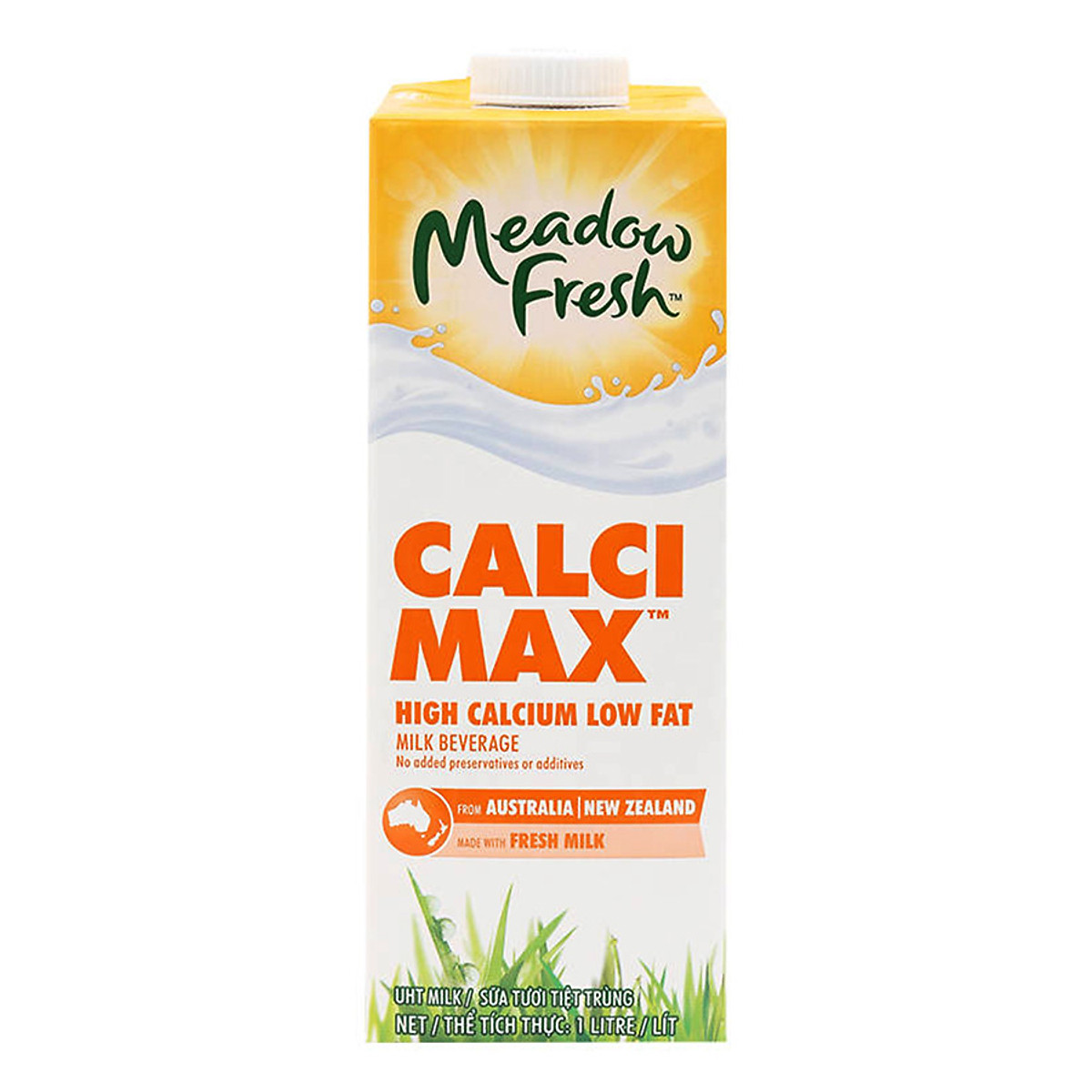 Thùng 12 hộp Sữa Tươi Tiệt Trùng Giàu Canxi Ít Béo Meadow Fresh 1L hàng New Zealand