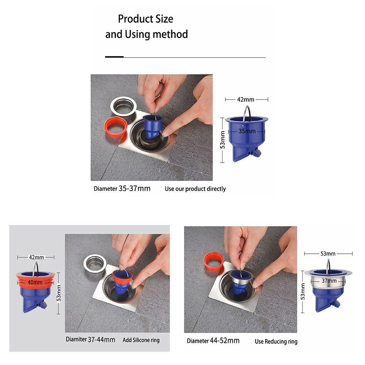 LONTIME Kitchen Floor Drain Insect Prevention Stopper Drain Cover One Way Valve Sewer Colande Bathroom Accessories Useful Anti odor Shower Drainer