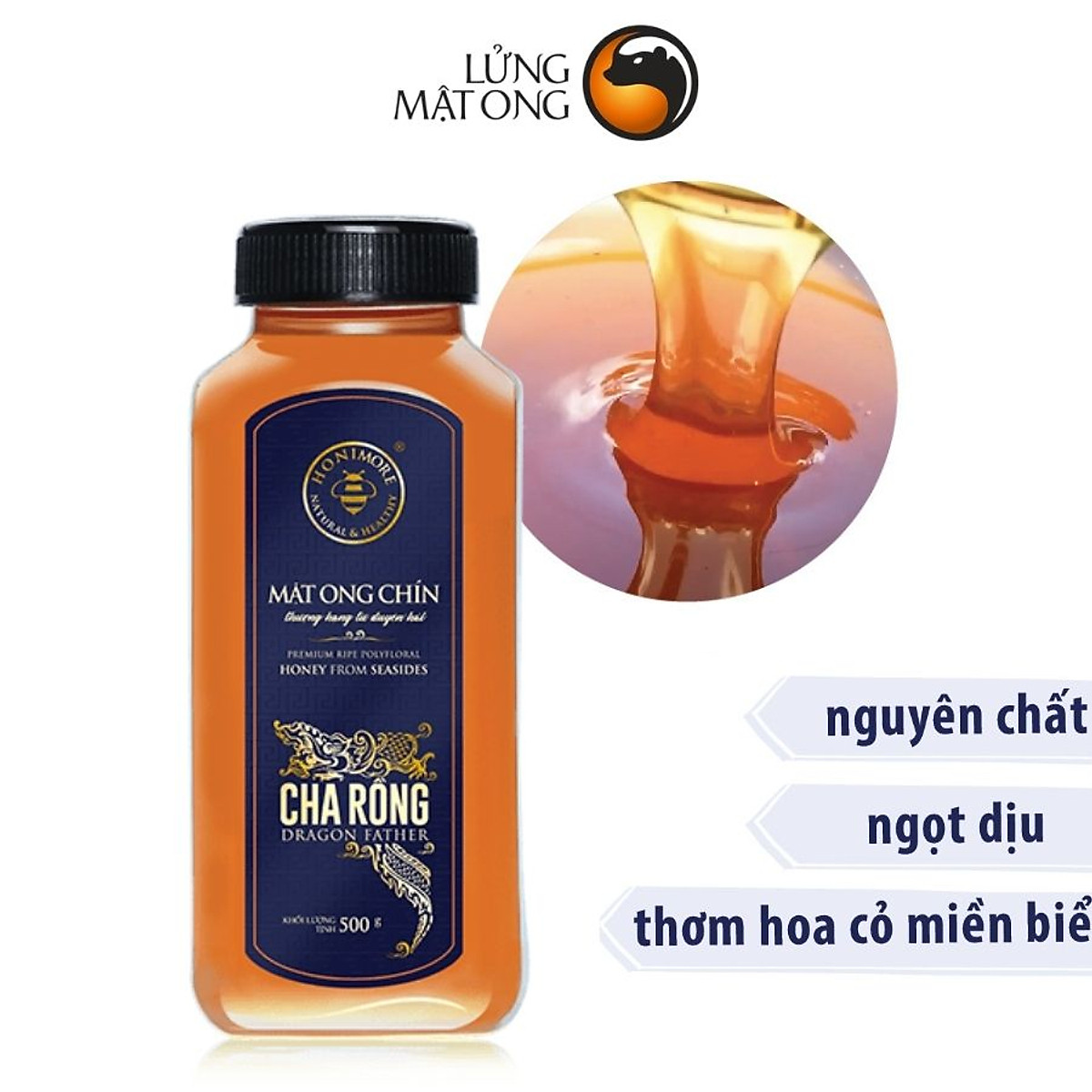 Mật ong nguyên chất thượng hạng Honimore Cha Rồng 500g/chai - mật ...