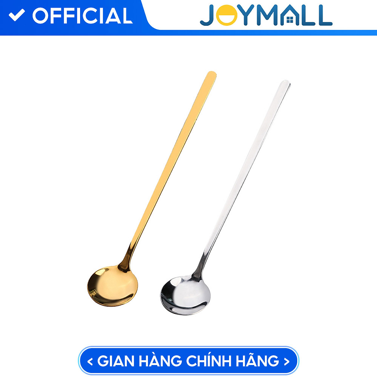 Thìa muỗng cà phê inox thép không gỉ 17cm hai màu vàng bạc sang trọng, tinh tế - JoyMall