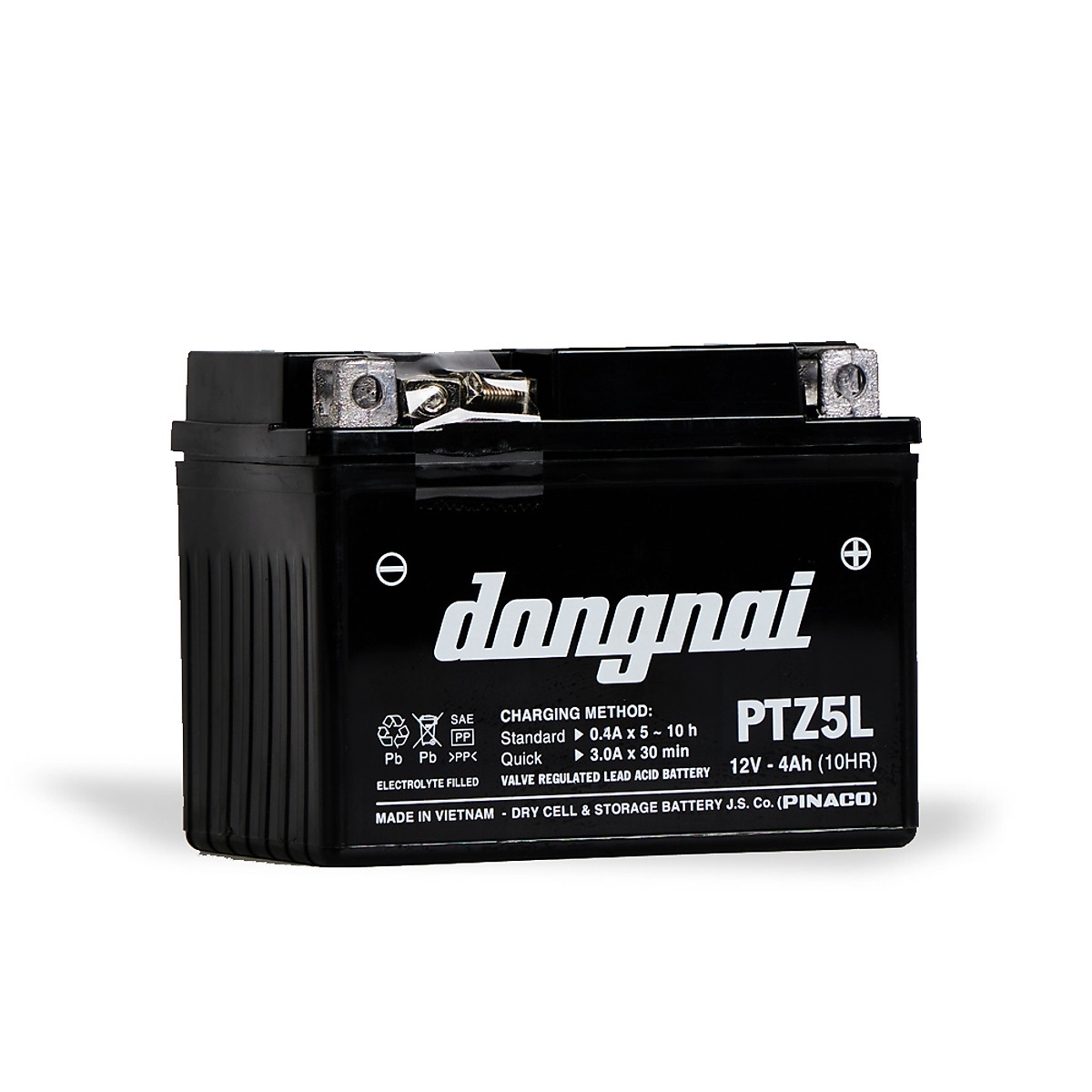 Ắc quy khô miễn bảo dưỡng Đồng Nai PTZ5L | 12V - 4Ah