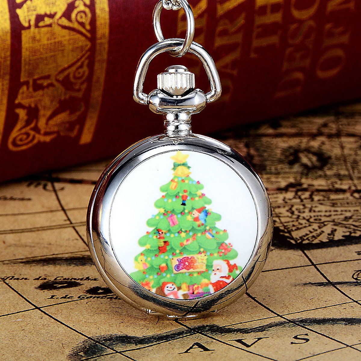Mua Santa Claus Pocket Watch Quartz Jewelry Pendant Christmas Gift ...