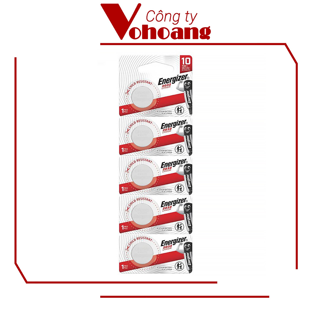 Pin CR2032 Energizer 3V vỉ 5 viên