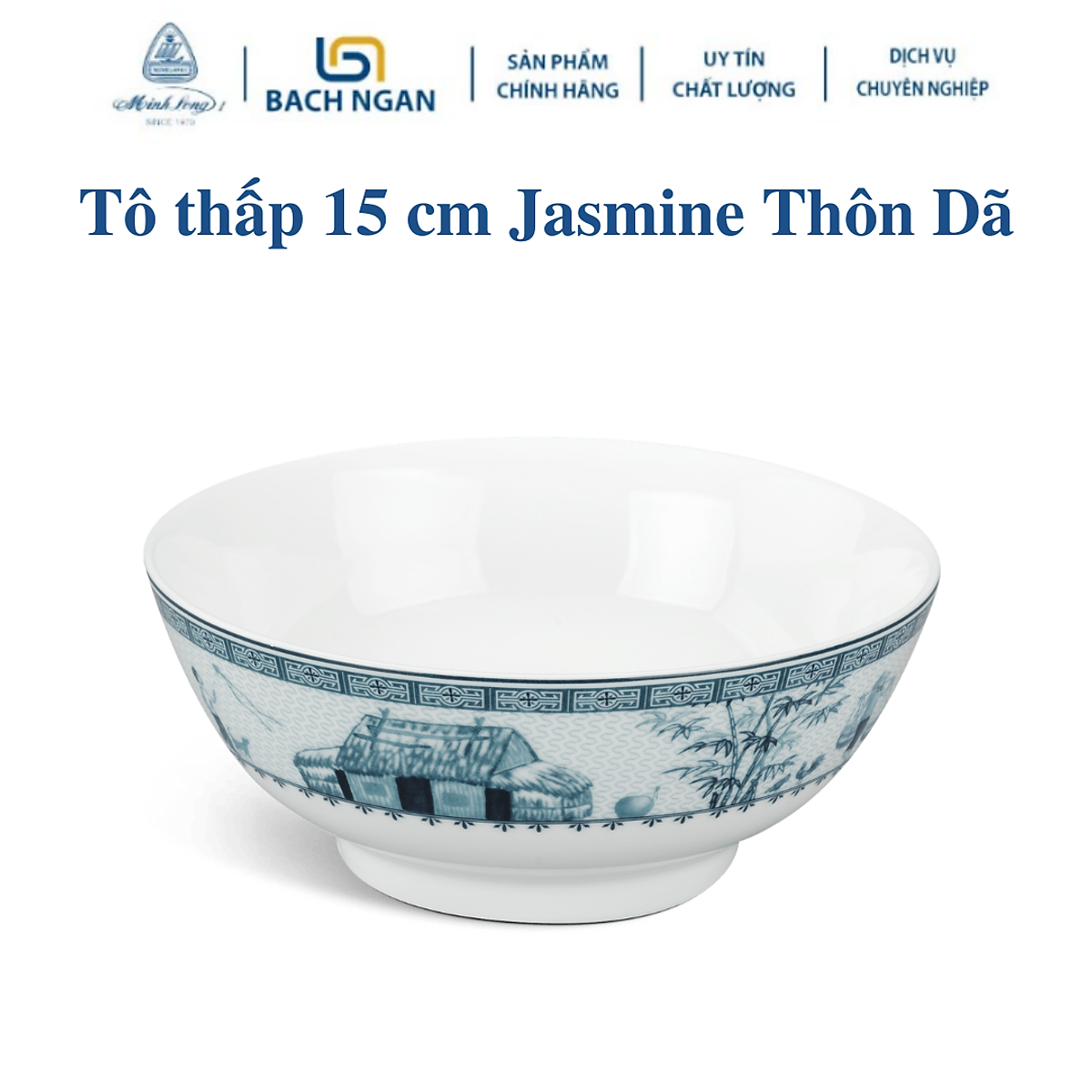 Tô thấp Minh Long 15 cm Jasmine Thôn Dã - Bằng sứ, Hàng Đẹp, Cao ...