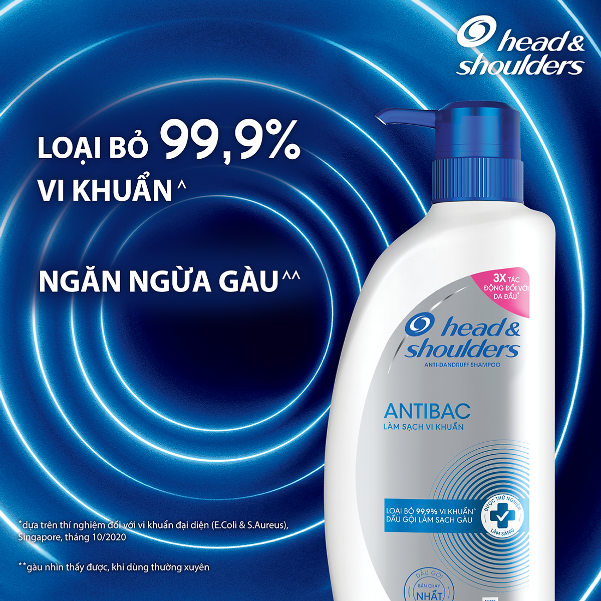 Dầu Gội HEAD & SHOULDERS Antibac Làm Sạch Vi Khuẩn Chai 850ML