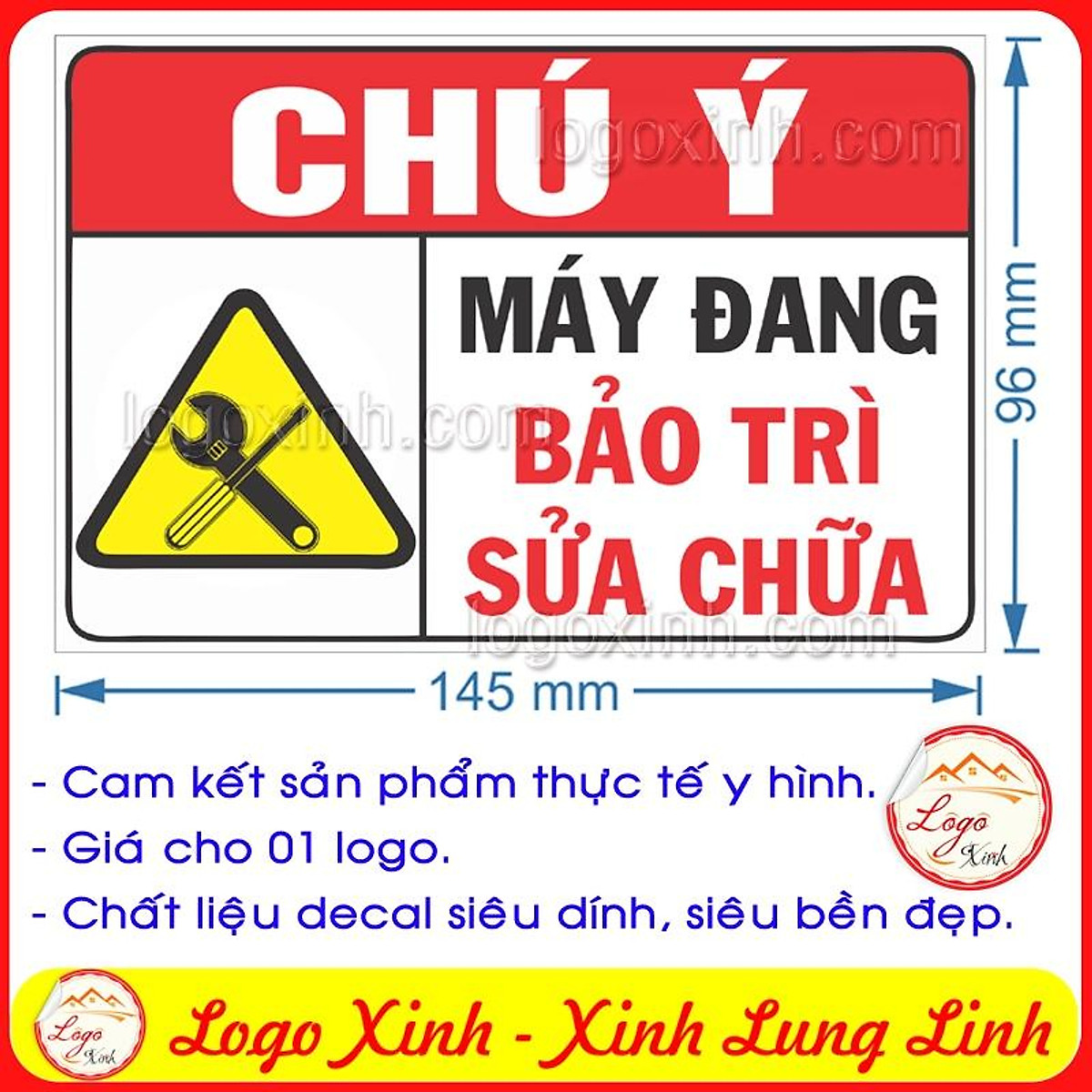 Mua LOGO TEM STICKER BIỂN CHỈ DẪN MÁY ĐANG BẢO TRÌ SỬA CHỮA - MACHINE ...
