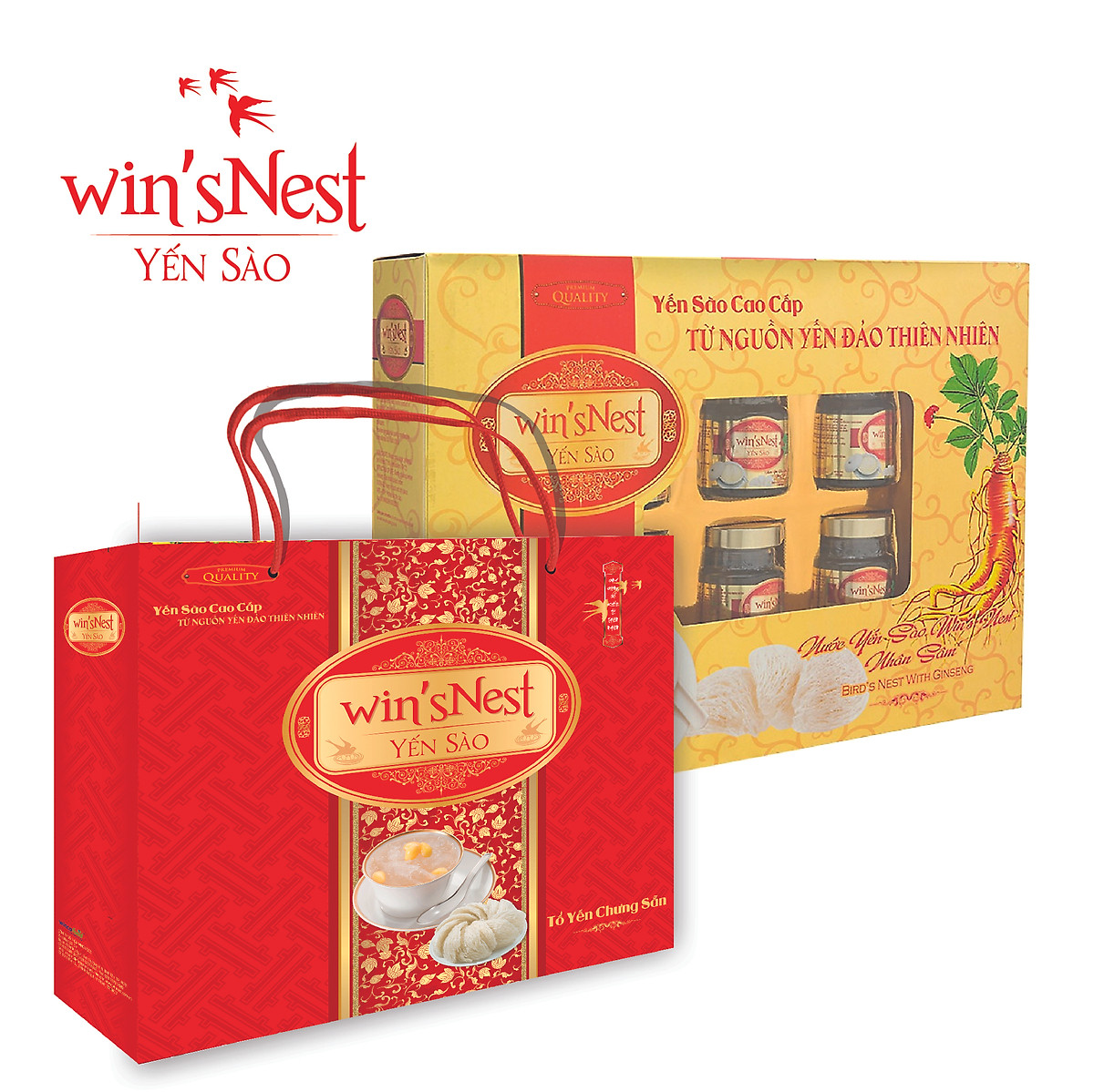 Combo 6 hộp nước yến sào win'sNest nhân sâm (6 Lọ x 70 ml / Hộp)