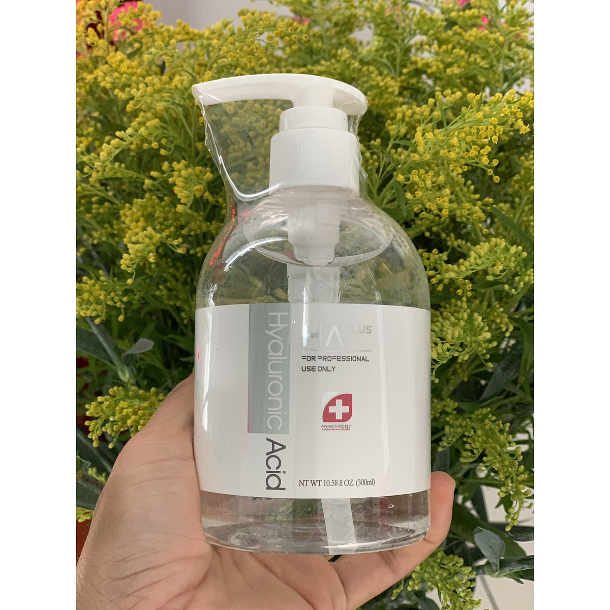Serum HA Plus Dưỡng Ẩm Căng Bóng Giảm Nếp Nhăn Hyaluronic Acid AWAKETHECELL 300ml
