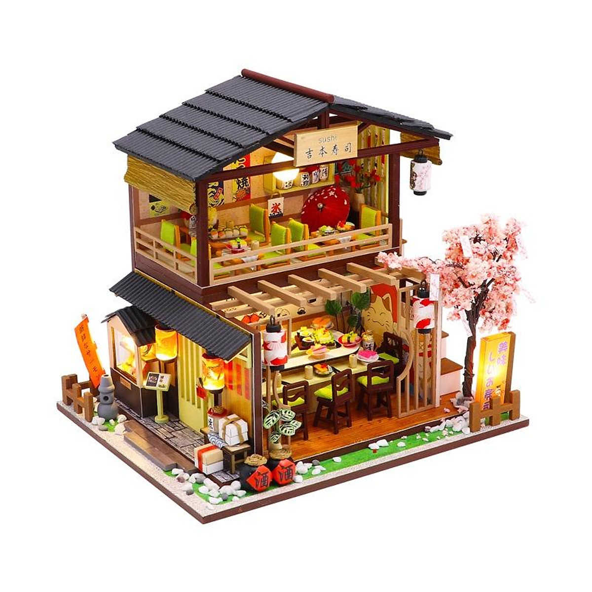 Mua Đồ chơi mô hình lắp ráp trang trí 3D ngôi nhà phong cách Nhật Bản M034  có đèn tại ĐỒ CHƠI TRẺ EM HAPPY HEAVEN  Tiki