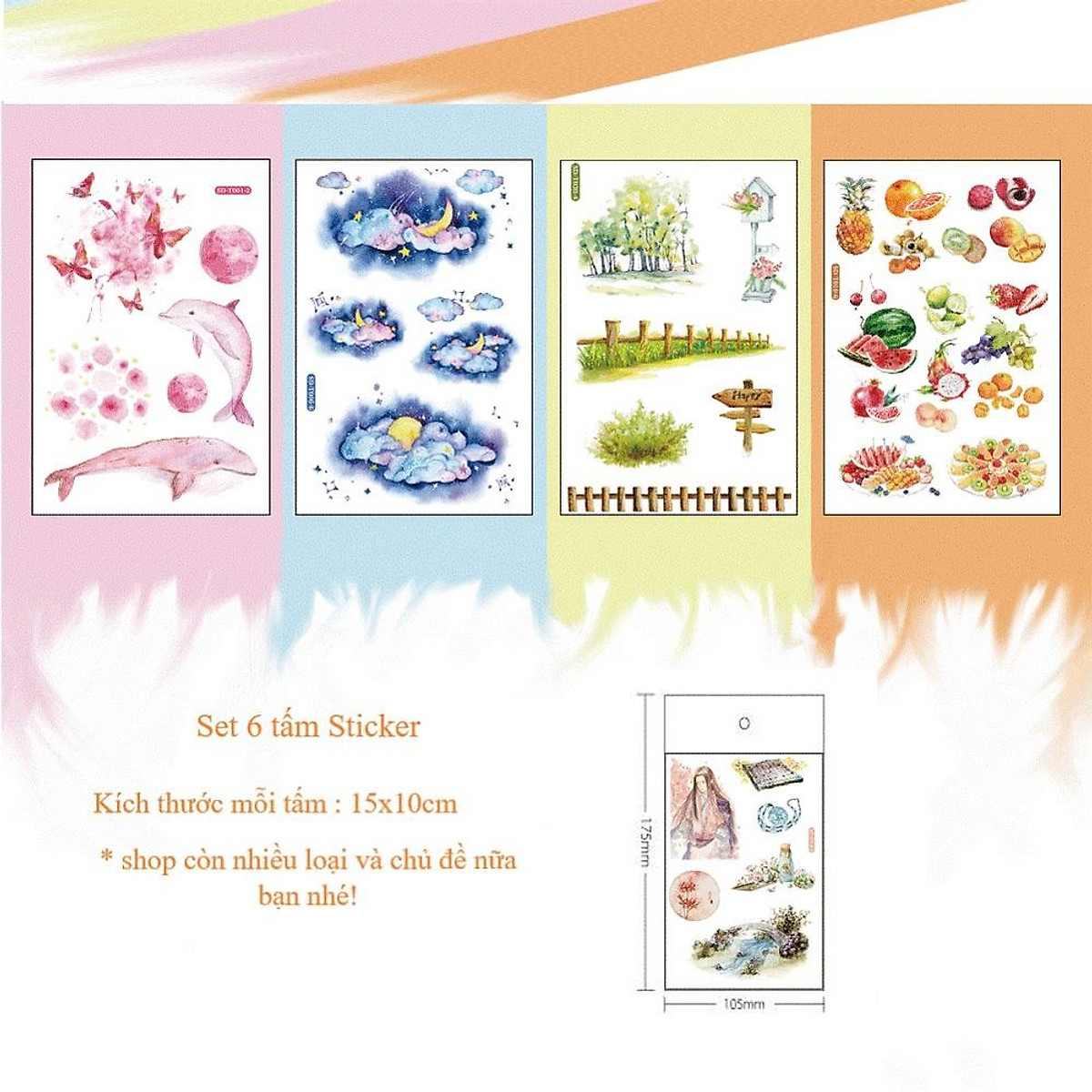 Mua Stickers Dễ Thương 20 Chủ Đề Khác Nhau Sticker Cute Hình Dán Cổ Trang Phong  Cảnh Đồ Ăn Vintage Trang Trí Sổ Tay