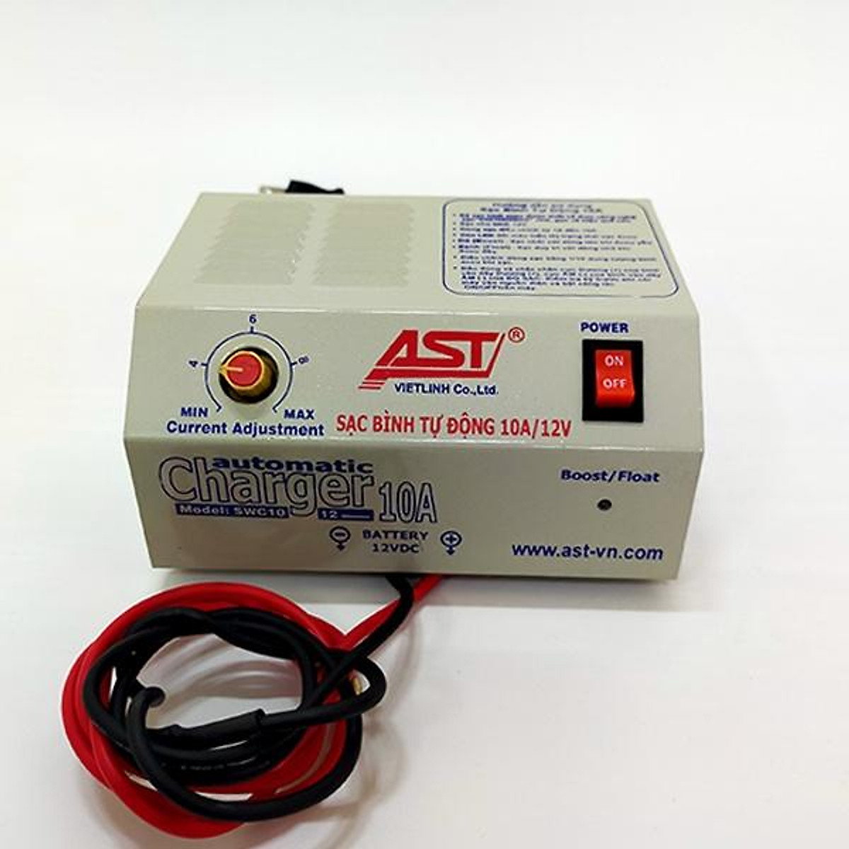 Sạc Ắc Quy Tự Động Ast 10A 12V, Bộ Sạc Bình Ắc Quy Từ 3Ah - 200Ah, Sạc Bình Ắc  Quy Cho Xe Máy Đến Ô Tô | Batterymart | Tiki