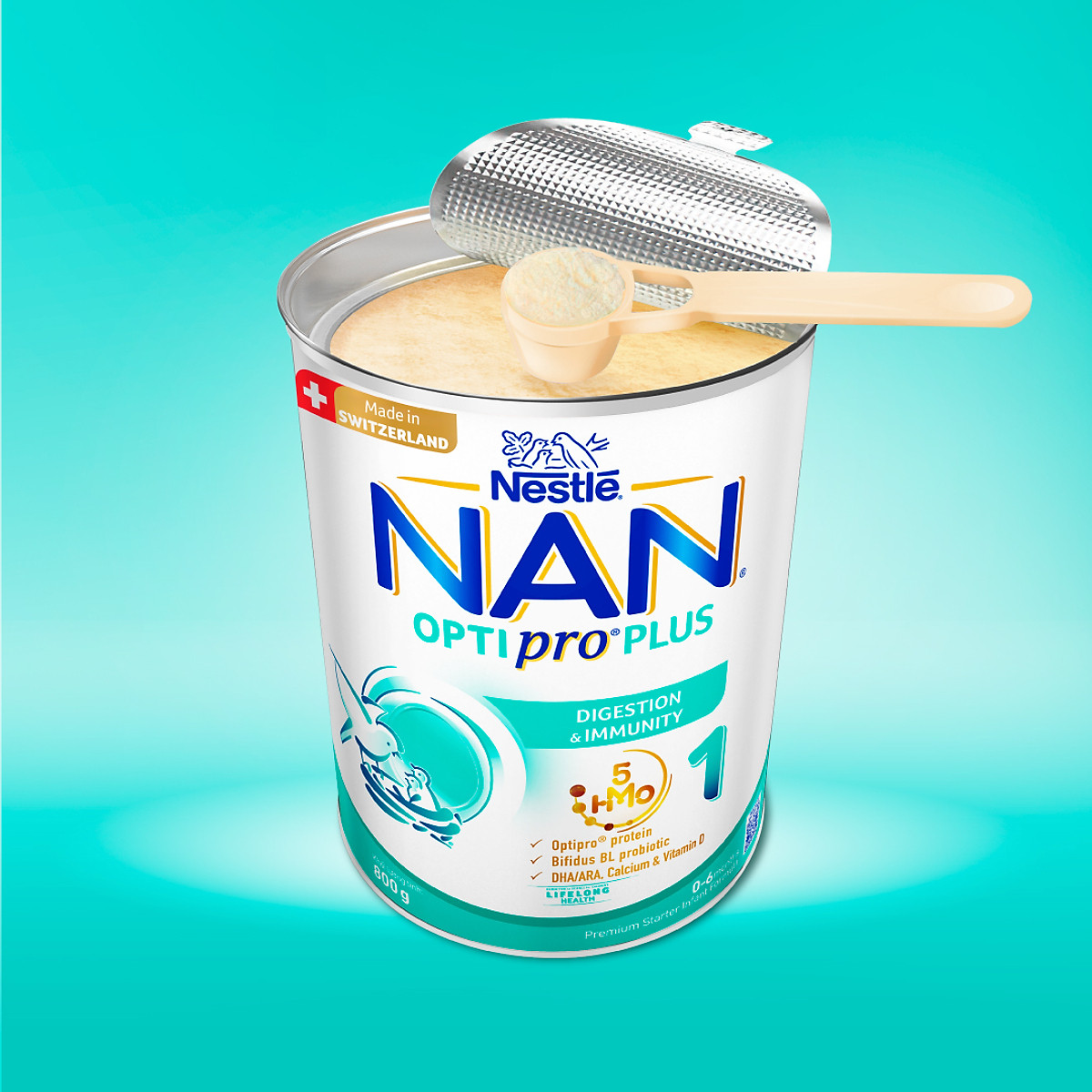 Thùng 6 lon Sản Phẩm Dinh Dưỡng Nestlé NAN OPTIPRO PLUS 1 800g/lon