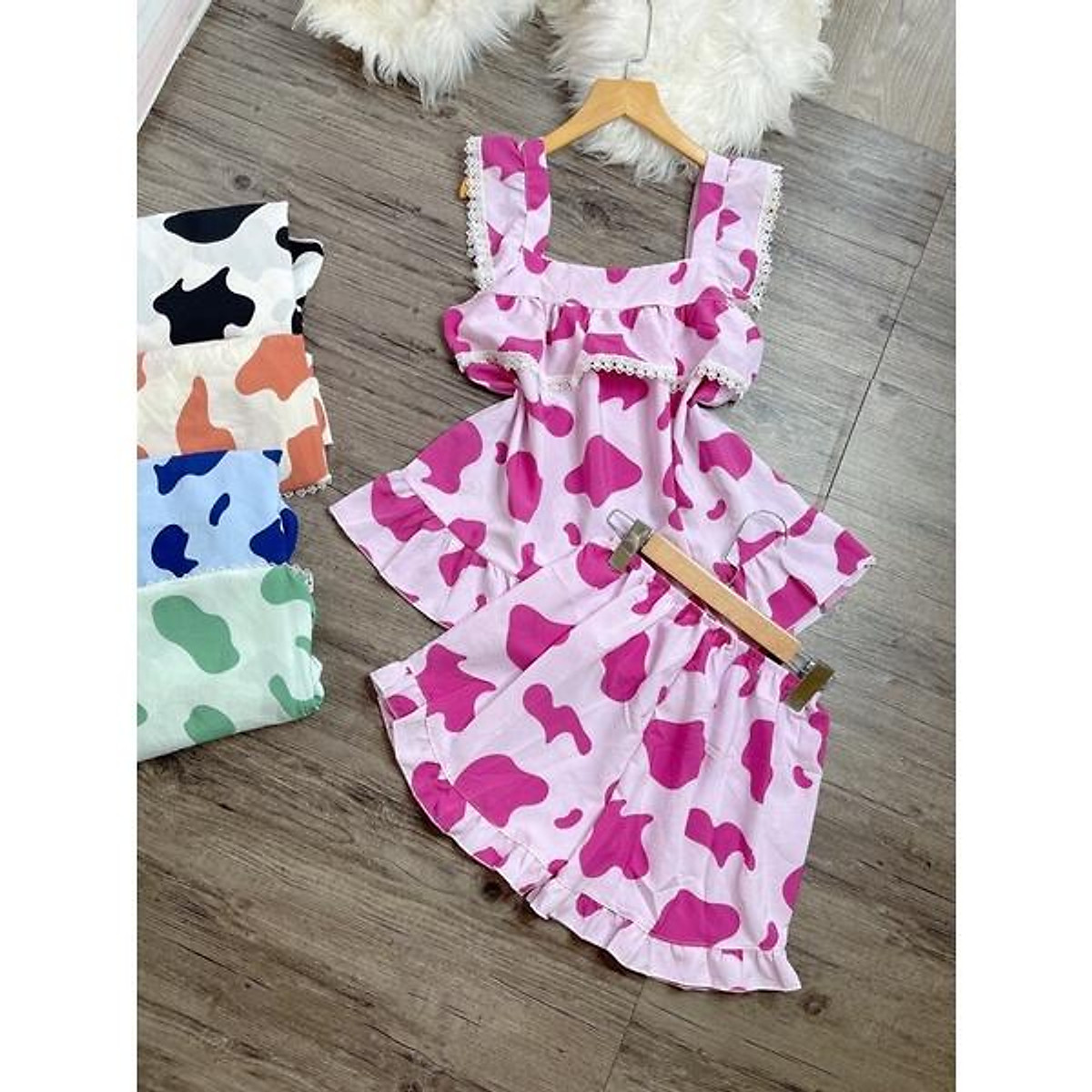 SET BỘ BÒ PHỐI REN BÁNH BÈO