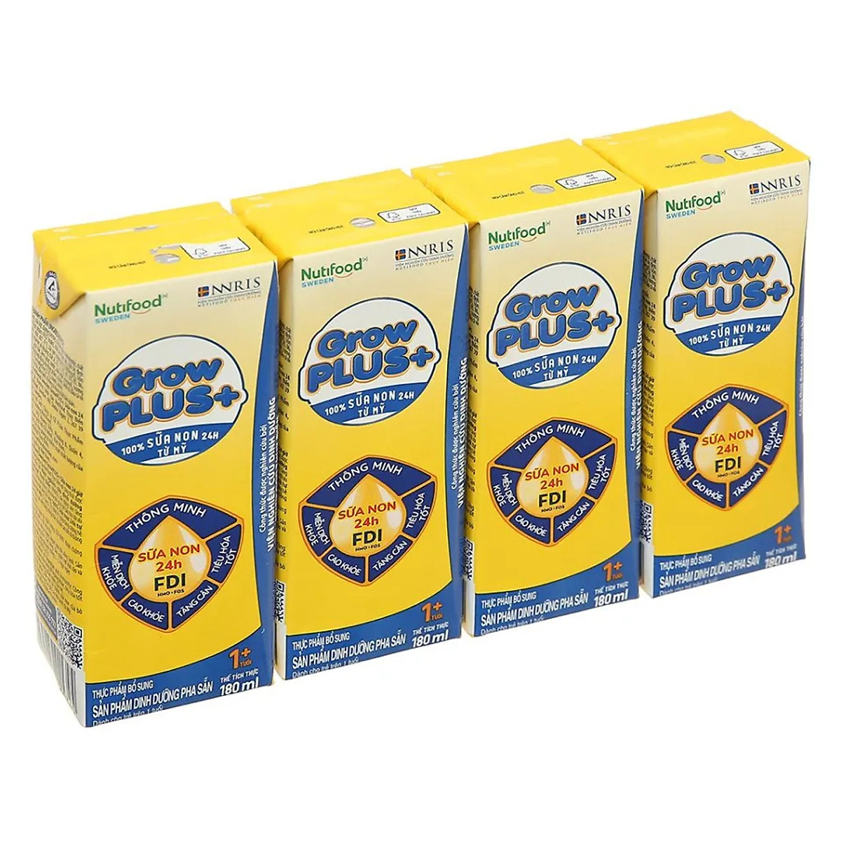 Thùng 48 hộp Sữa bột pha sẵn GrowPLUS+ Vàng - Sữa non tăng đề kháng (110ml/hộp)