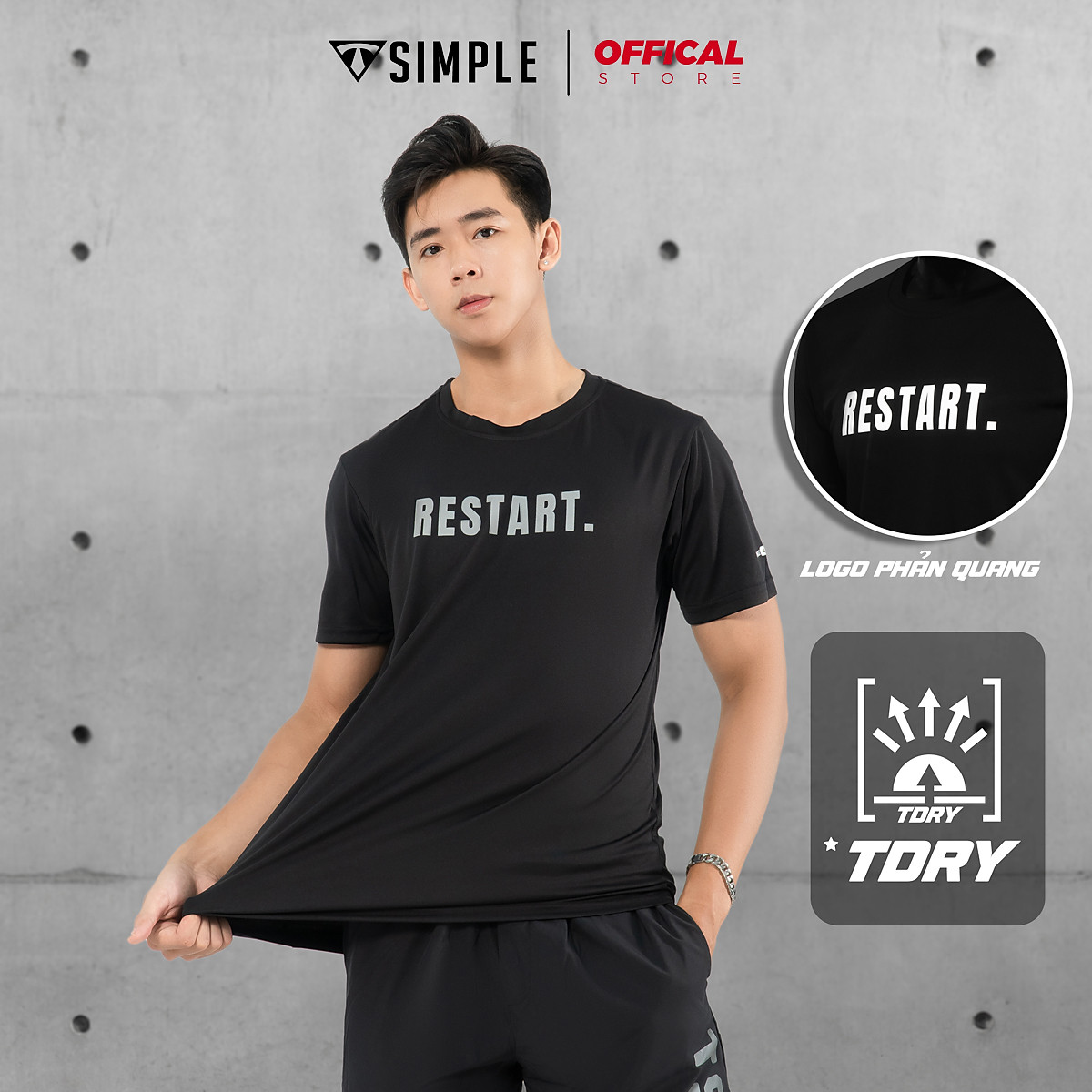 Áo Thể Thao Nam TSIMPLE cổ tròn tay ngắn tập gym vải thun lạnh thoáng mát Áo Thể Thao Nam Tsimple Cổ Tròn Tay Ngắn Tập Gym Vải Thun Lạnh Thoáng Mát