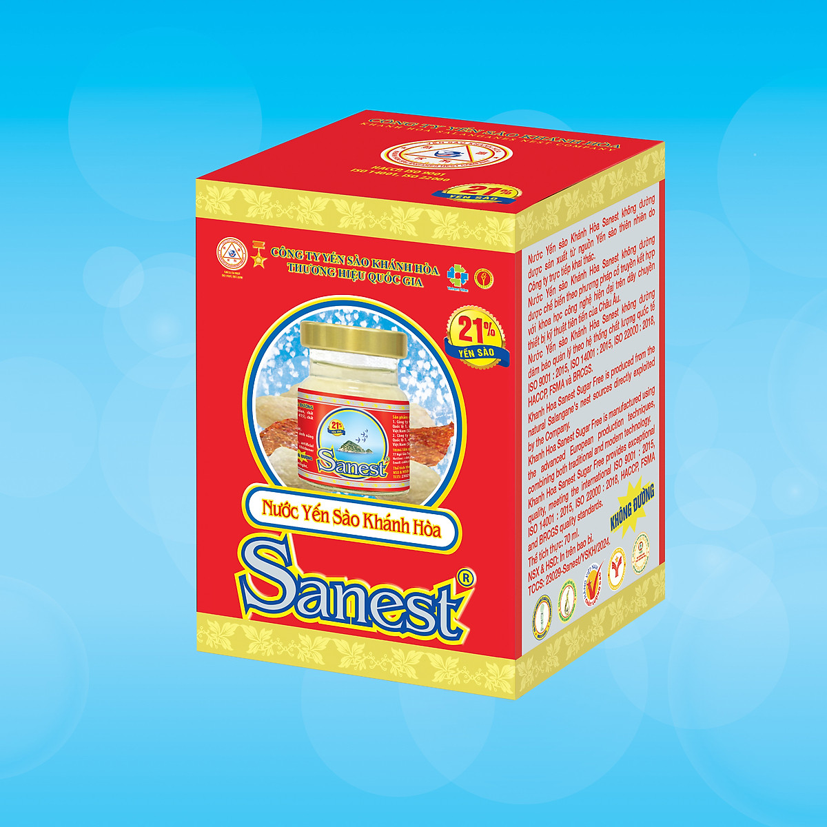 Nước Yến sào Khánh Hòa Sanest đóng lọ 70ml
