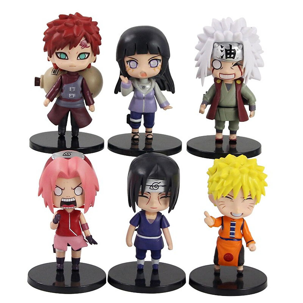 Mô Hình Naruto - Sét 6 Mô Hình Sasuke Kakashi Sakura Gaara Itachi ...