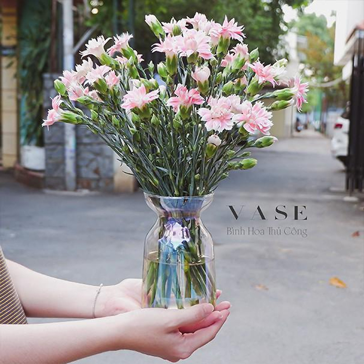 Bình hoa thủy tinh rẻ đẹp - dễ cắm hoa - Lọ hoa