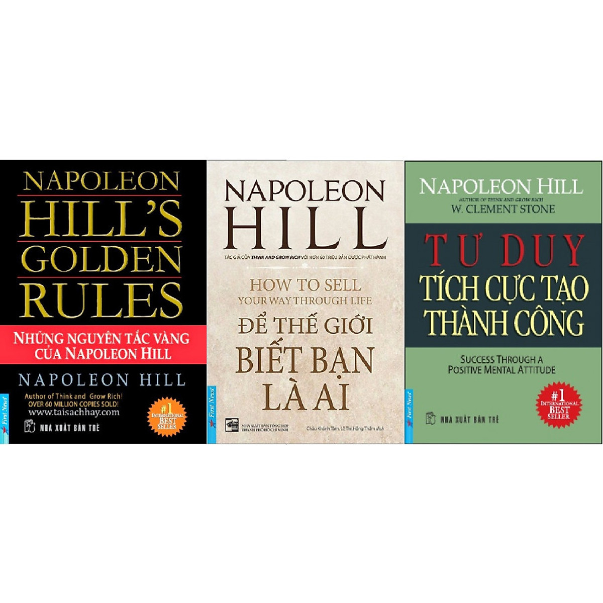 Combo T­ư duy tích cực tao thành công + Để thế giới biết bạn là ai + Những nguyên tắc vàng của napoleon hill