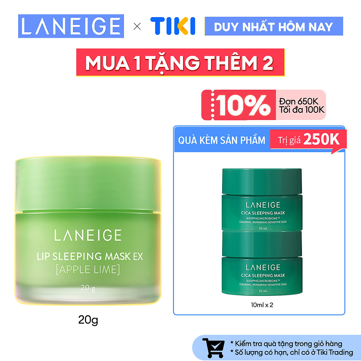 Mặt Nạ Ngủ Cho Môi Laneige Lip Sleeping Mask Apple Lime EX 20g