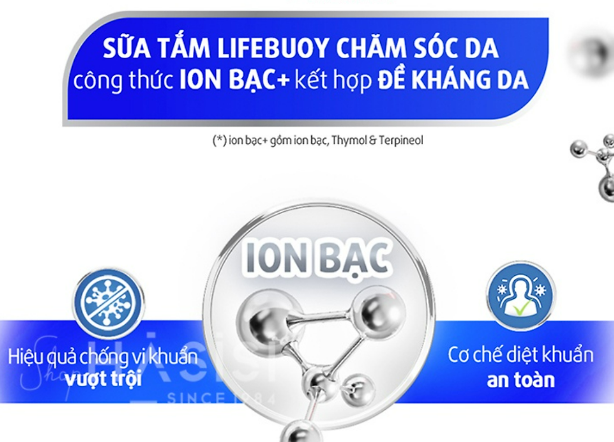 Sữa Tắm Lifebuoy Sạch Khuẩn Chăm Sóc Da Ngăn Ngừa Vi Khuẩn Lây Lan Với Ion Bạc+ Hỗ Trợ Cùng Đề Kháng Da Tự Nhiên Túi 800G