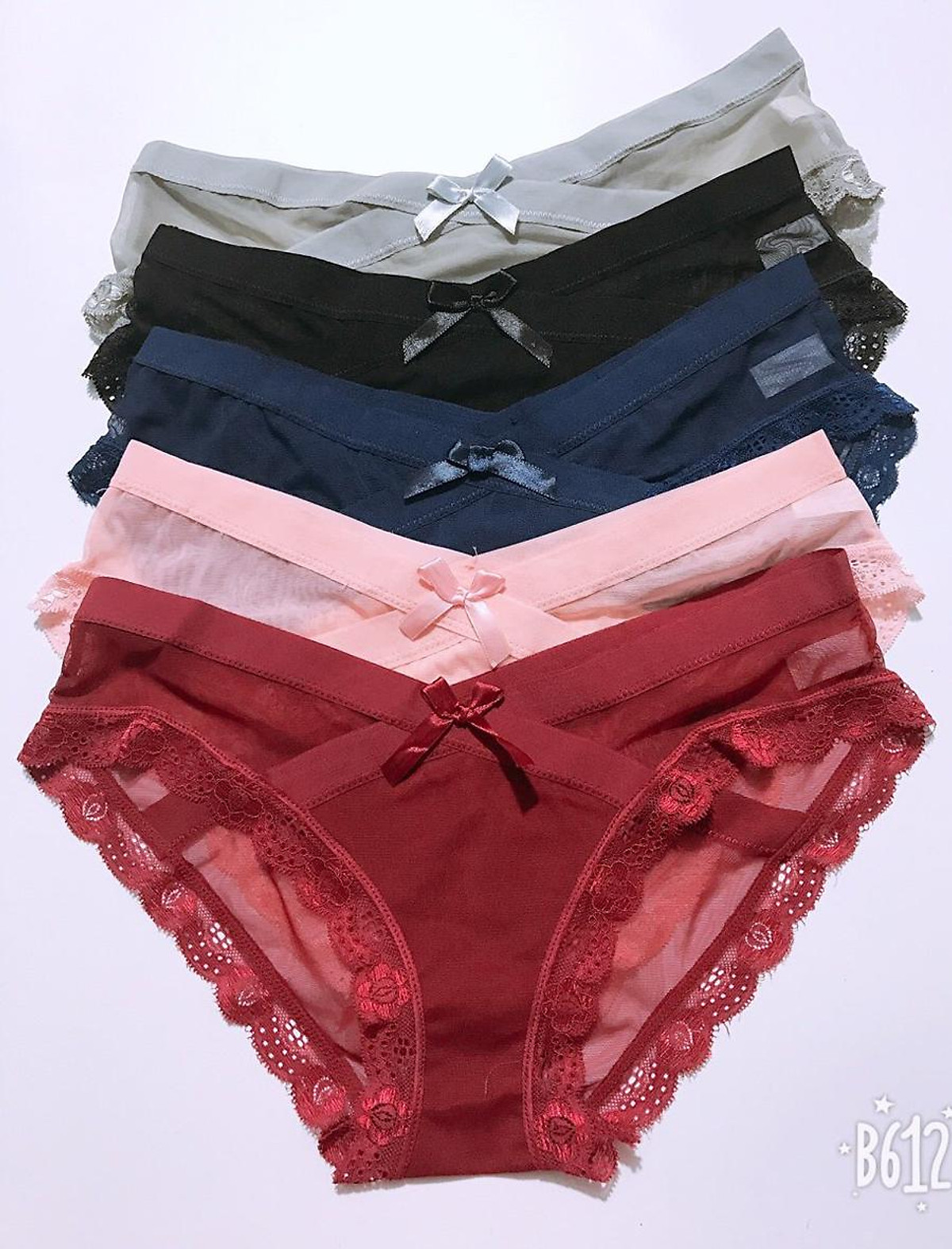 Combo 2 Quần Lót Nữ, Quần Lót Ren Lưới Cạp Chéo Sexy - ZQ5779 (Màu Ngẫu Nhiên)